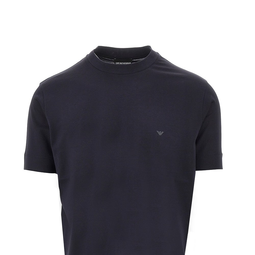 Emporio Armani Lyocell and cotton blend T-shirt with logo