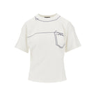 Emporio Armani Embroidered interlock jersey T-shirt