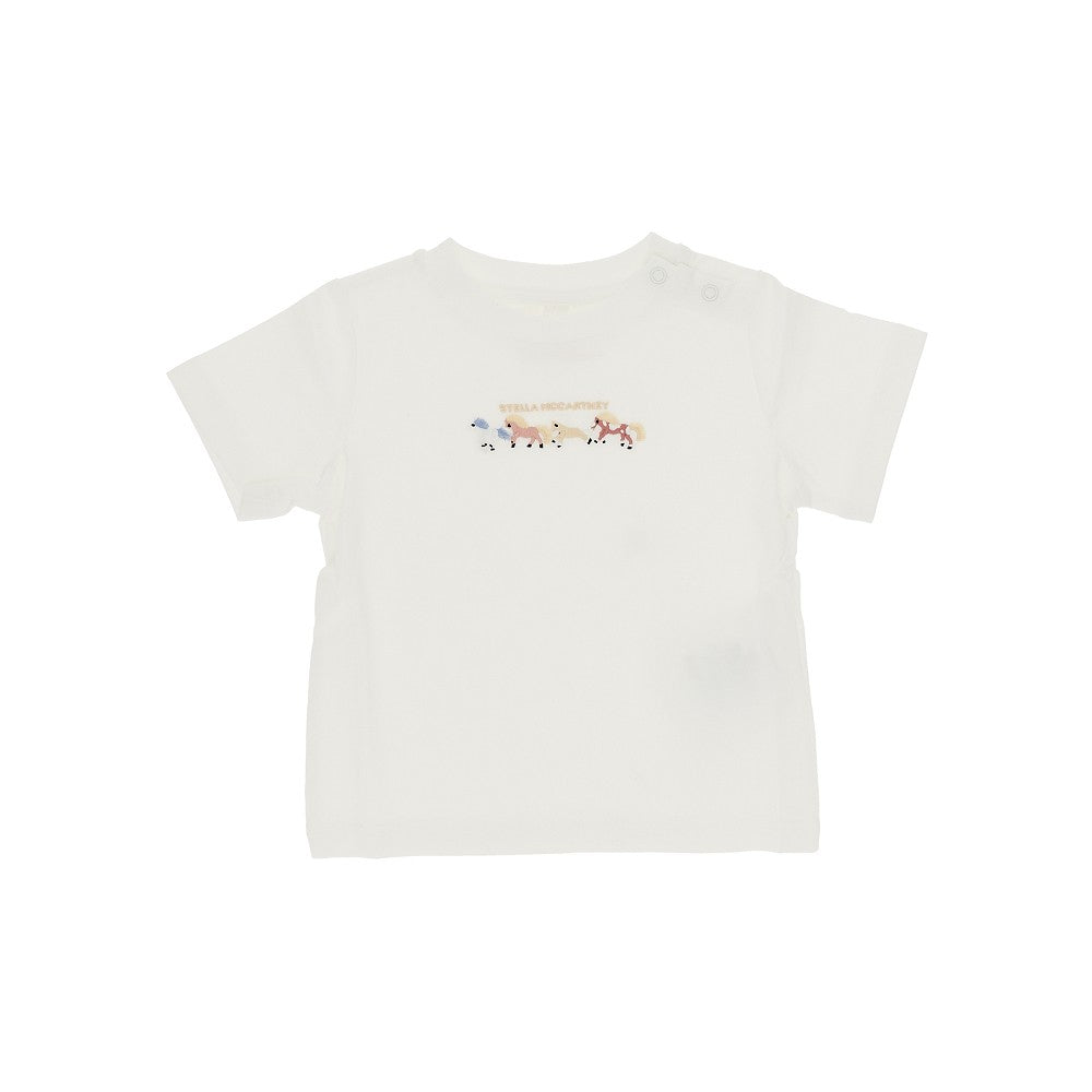 Stella McCartney Embroidered horses T-shirt