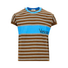 Versace Cotton T-shirt with logo embroidery