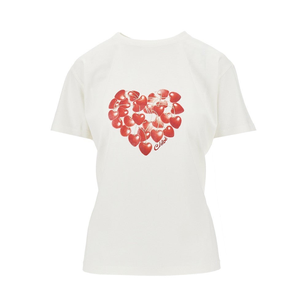 Chloé Cherry Heart print T-shirt