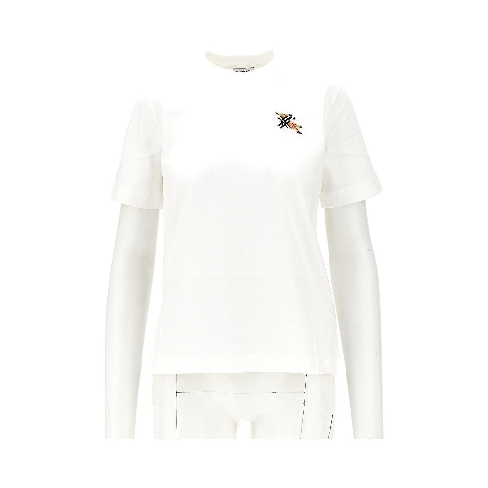Burberry Knight Check embroidery T-shirt