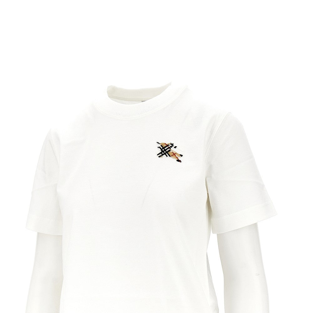 Burberry Knight Check embroidery T-shirt