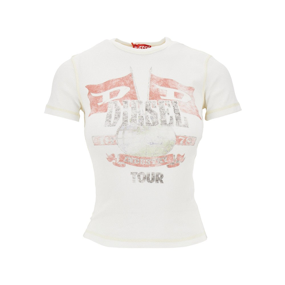 Diesel 'Marsy' ribbed cotton T-shirt