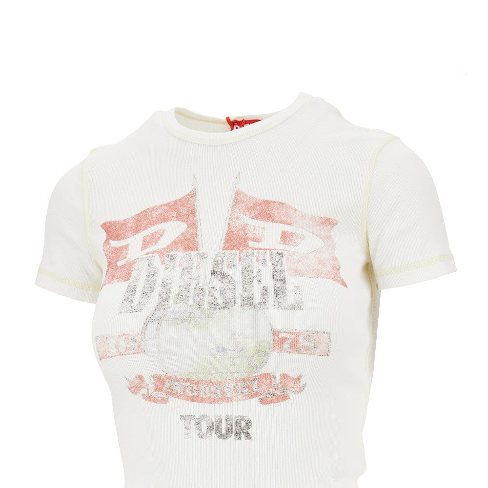 Diesel 'Marsy' ribbed cotton T-shirt