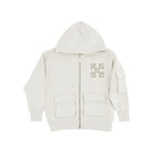 Off-White Full-zip hoodie with cargo pockets