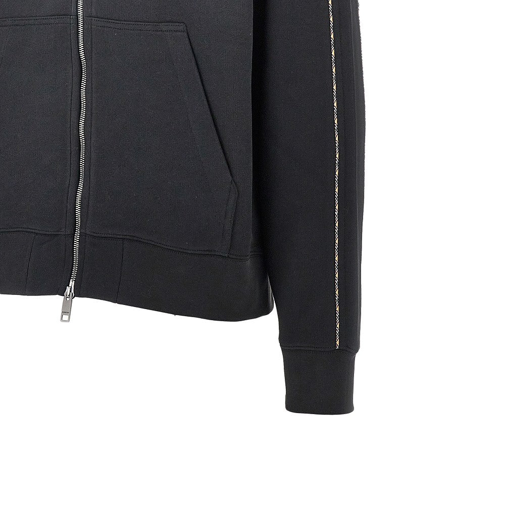 Burberry Full-zip hoodie with Check piping