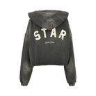 Golden Goose Back logo print oversized cropped hoodie