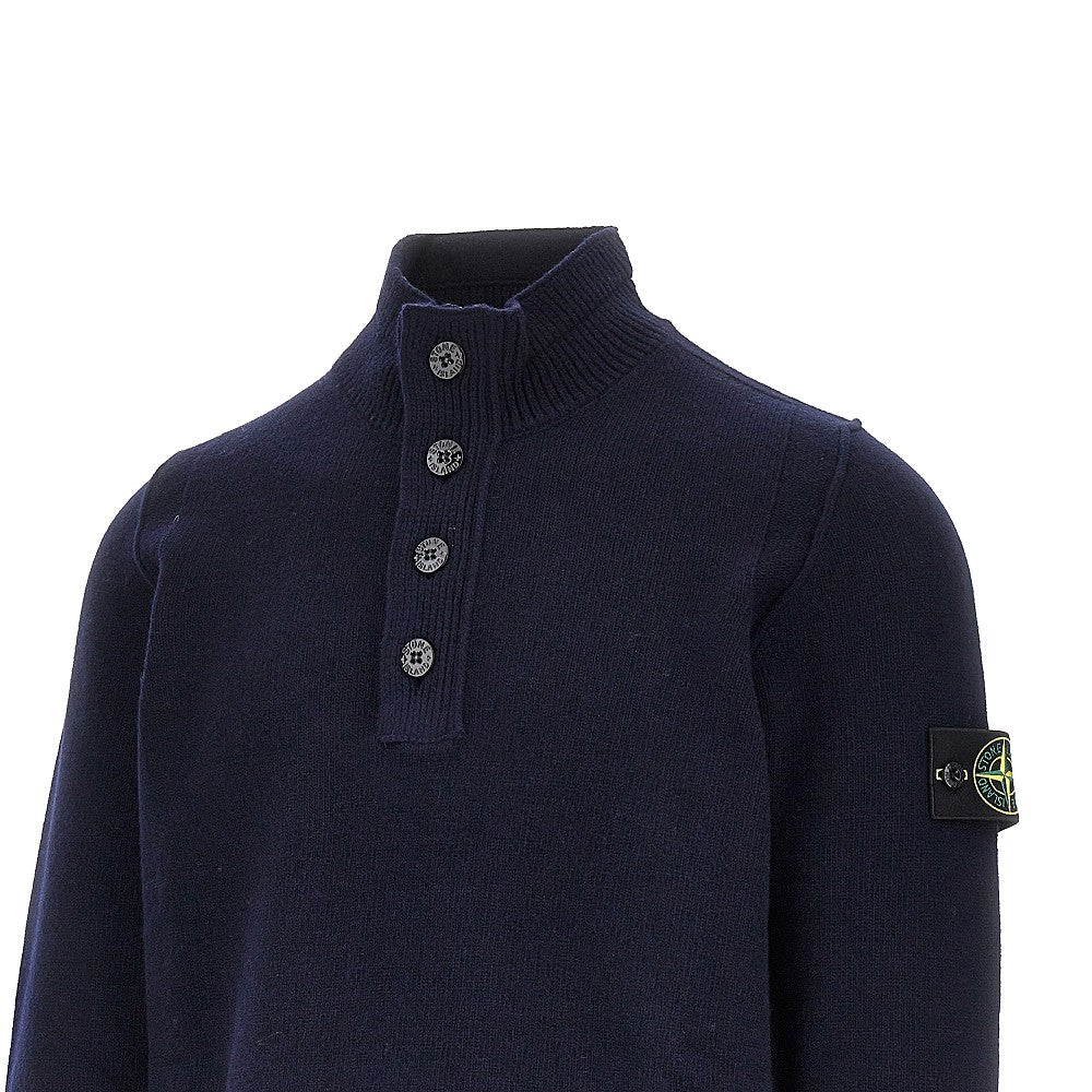 Stone Island Knitted sweater with Logo Badge