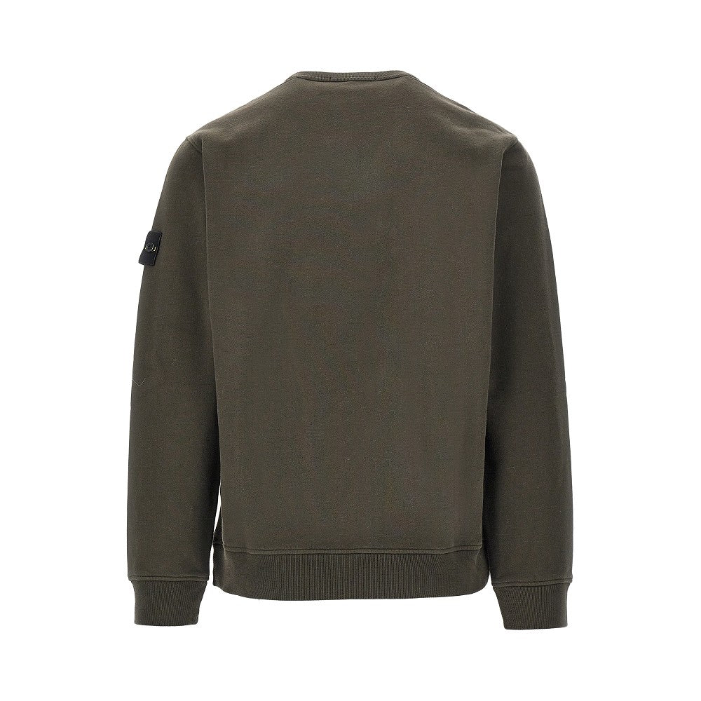 Stone Island Crewneck cotton sweatshirt with Logo Badge