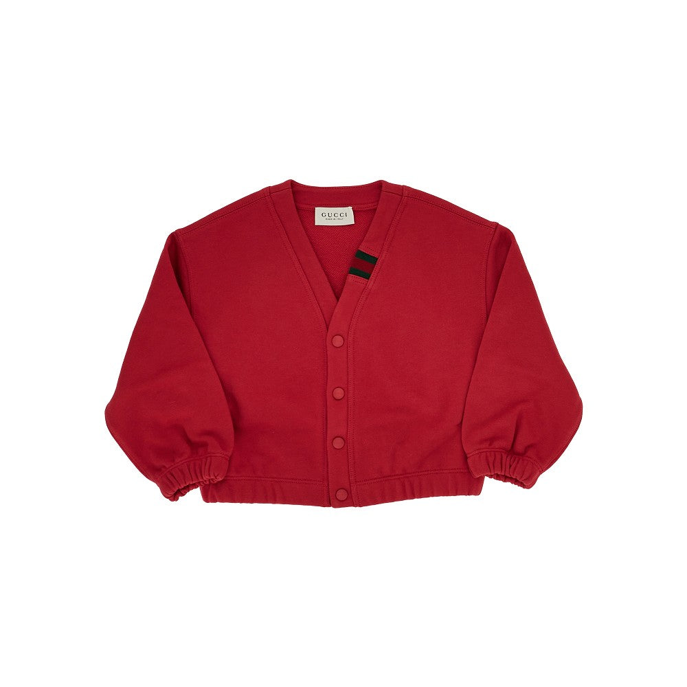 Gucci Cotton cardigan with Web detail