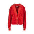 Versace Suede leather cardigan