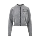 Chloé Logo embroidery wool and cashmere cardigan