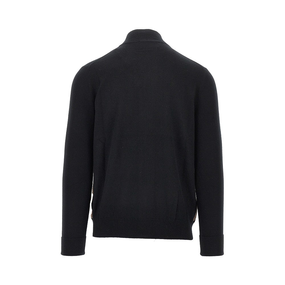 Ballantyne Diamond-shaped cashmere cardigan