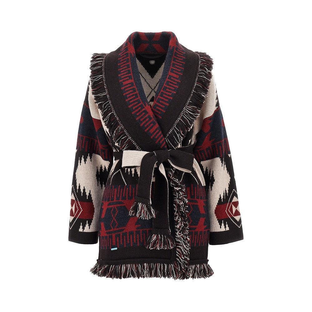 Alanui Icon jacquard wool cardigan