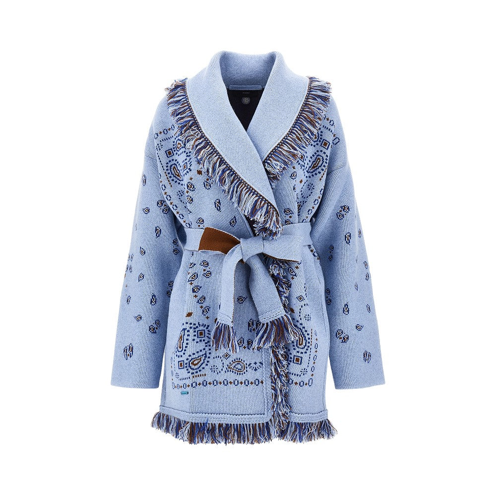 Alanui Bandana jacquard wool cardigan