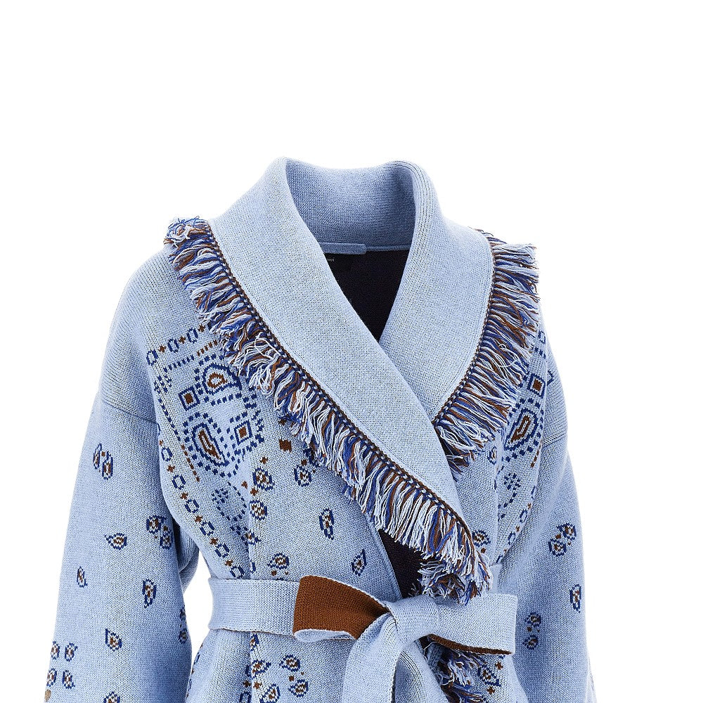 Alanui Bandana jacquard wool cardigan