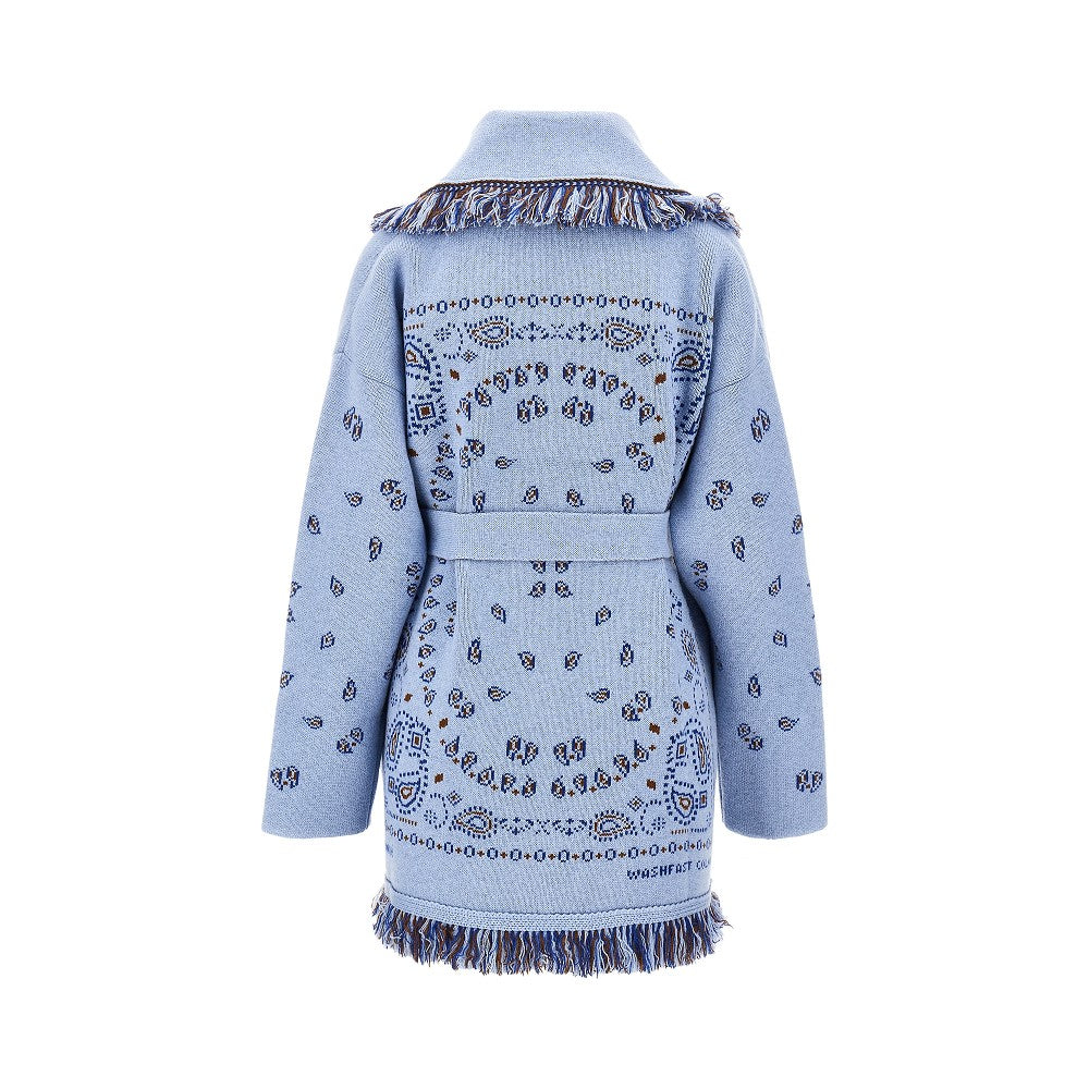 Alanui Bandana jacquard wool cardigan