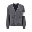 Thom Browne Cotton cardigan with 4 Bar detail
