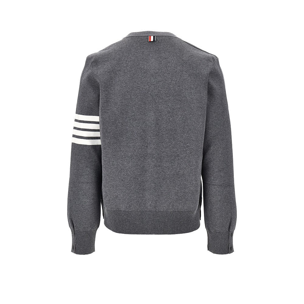 Thom Browne Cotton cardigan with 4 Bar detail