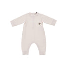 Moncler Stretch cotton long romper suit with logo