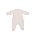 Moncler Stretch cotton long romper suit with logo