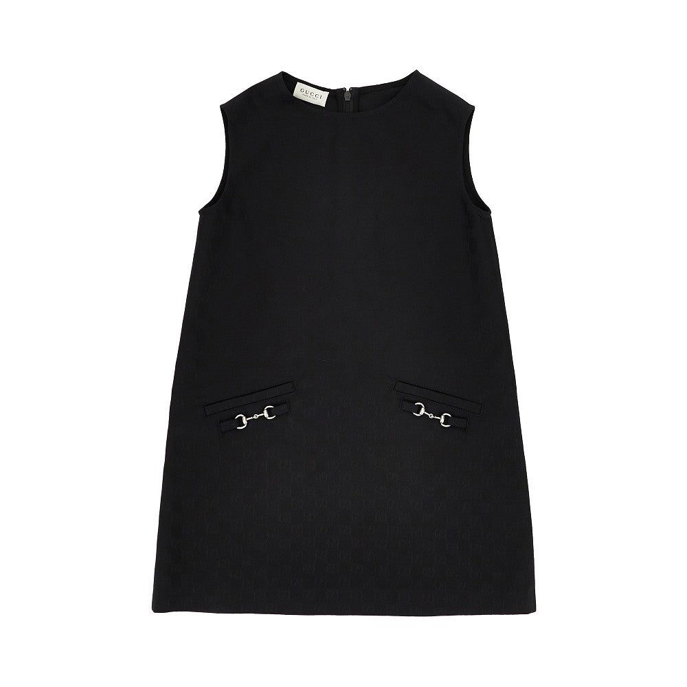 Gucci GG cotton mini dress with Horsebit
