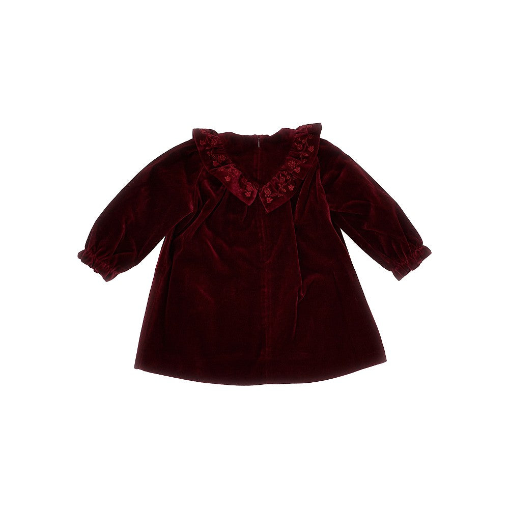 Chloé Velvet mini dress with embroidered frill