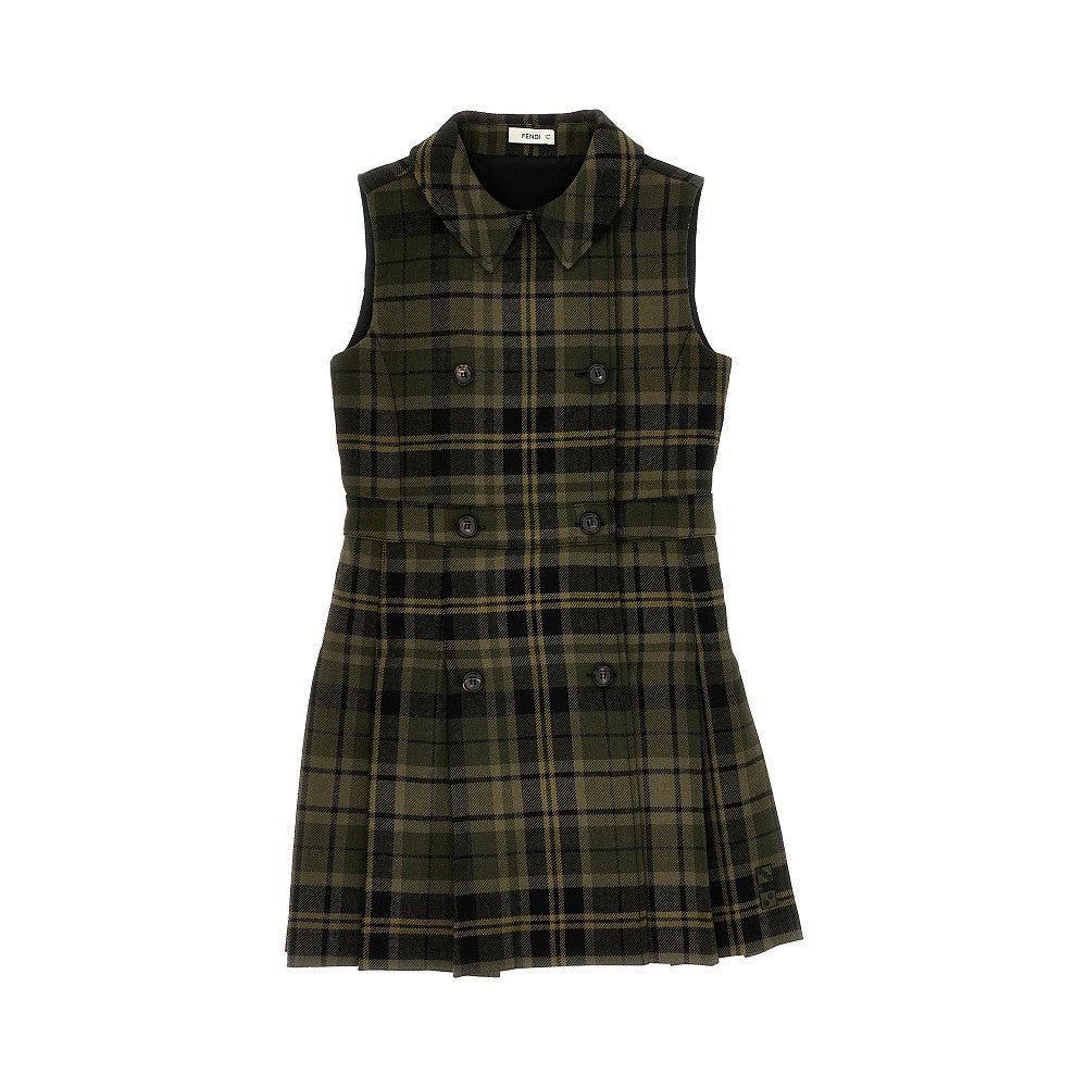 Fendi Check flannel mini dress