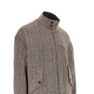 Emporio Armani Knitted blouson with chevron motif