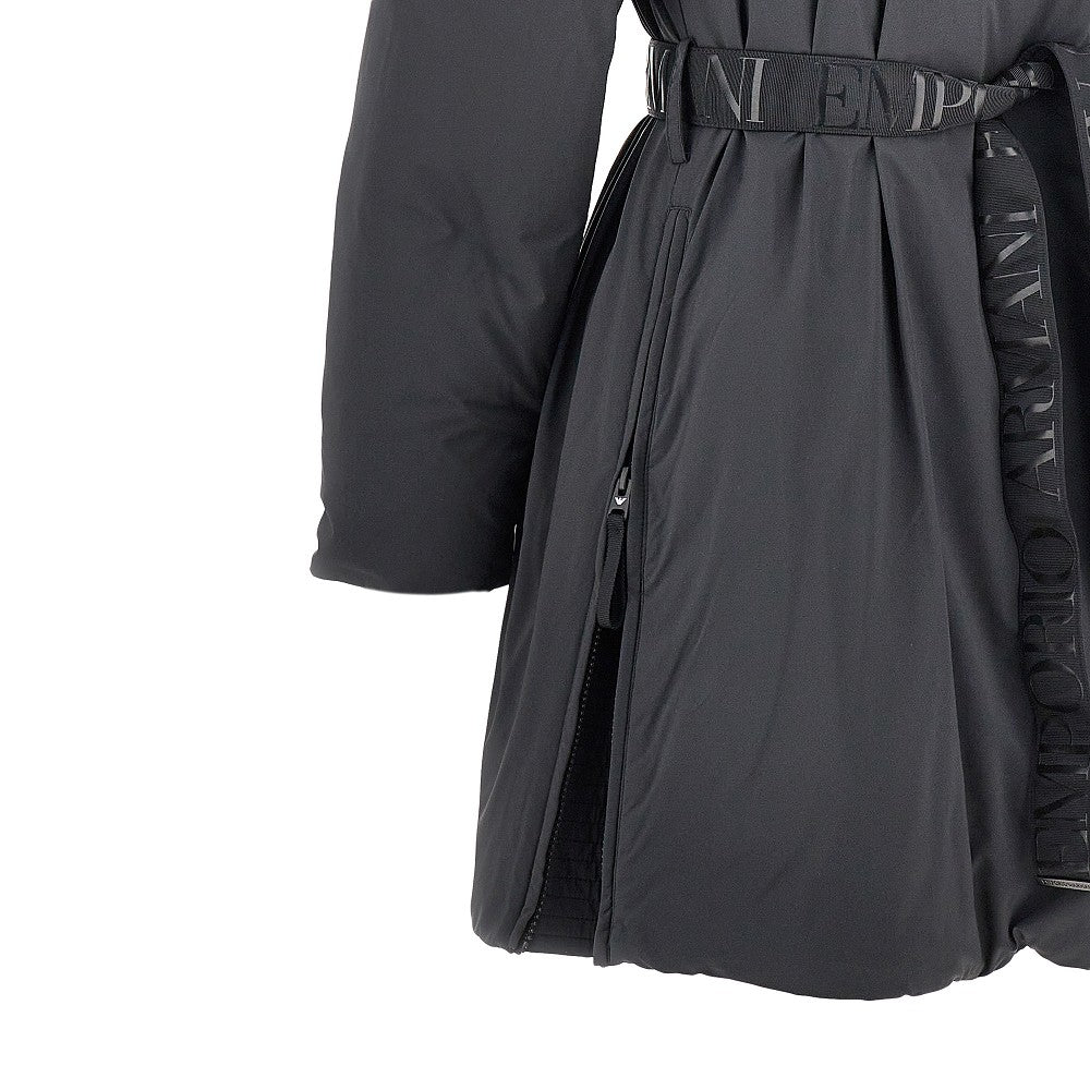 Emporio Armani Down parka coat with belt