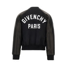 Givenchy Wool and leather bomber with logo patch