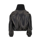 Phoebe Philo Nappa leather jacket with rib knit collar