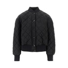 Jil Sander Diamond-quilted twill padded bomber jacket