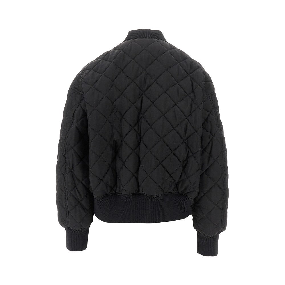 Jil Sander Diamond-quilted twill padded bomber jacket