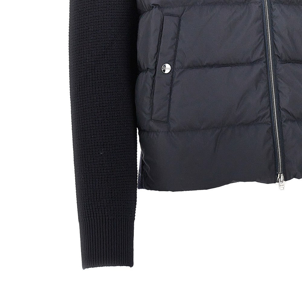 Herno Padded nylon and wool cardigan