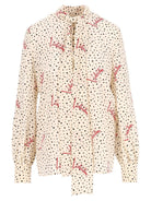 Valentino Garavani Crepe De Chine Shirt With Bubbles Plus Depois - White