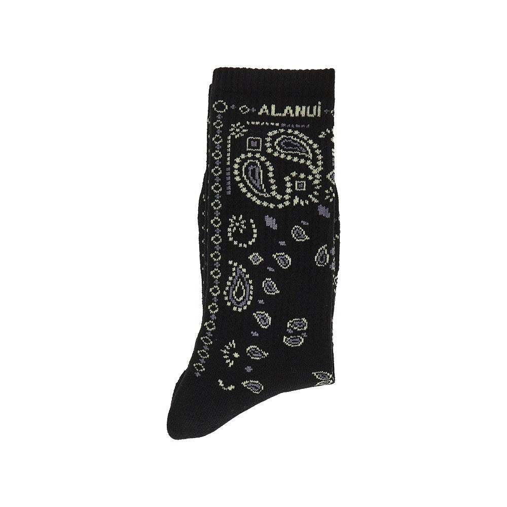 Alanui Cotton-blend socks with Bandana motif