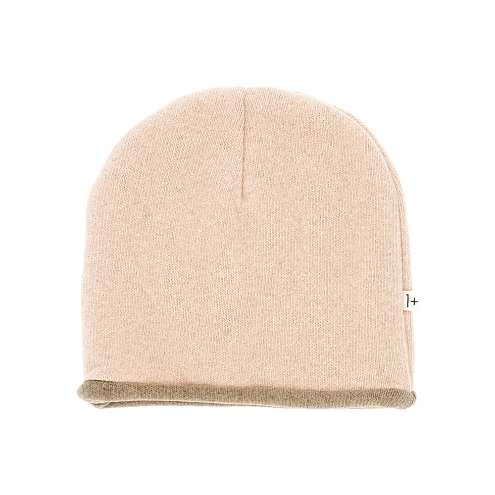 1 + in the Family Double knitting cotton-blend beanie hat