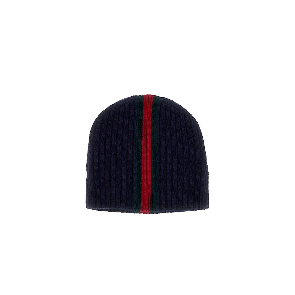 Gucci Web motif wool beanie hat