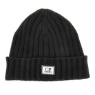 C.P. Company Knitted beanie hat with logo patch
