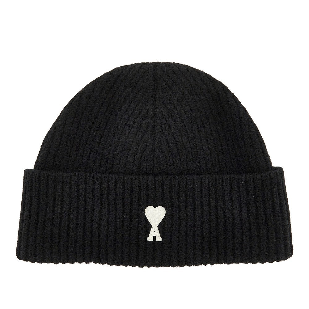 Ami Paris 'Ami de Coeur' wool beanie hat