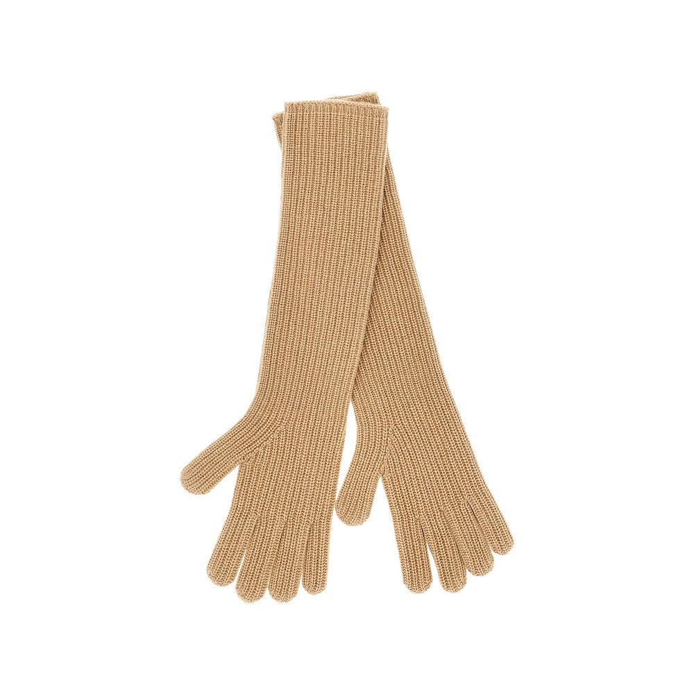 Weekend Max Mara Long cashmere gloves with embroidery