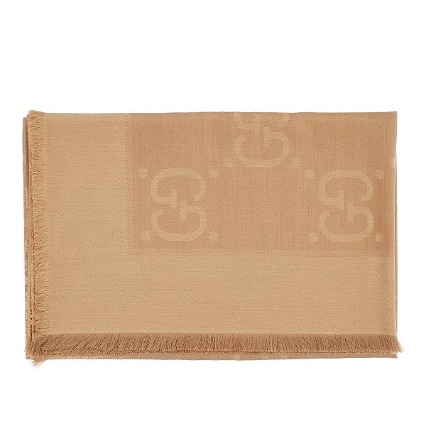 Gucci GG jacquard wool and silk scarf