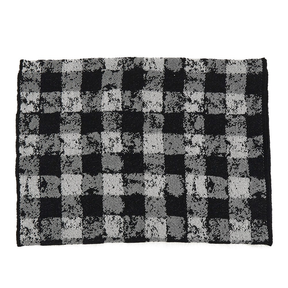 Emporio Armani Knitted scarf with Check motif