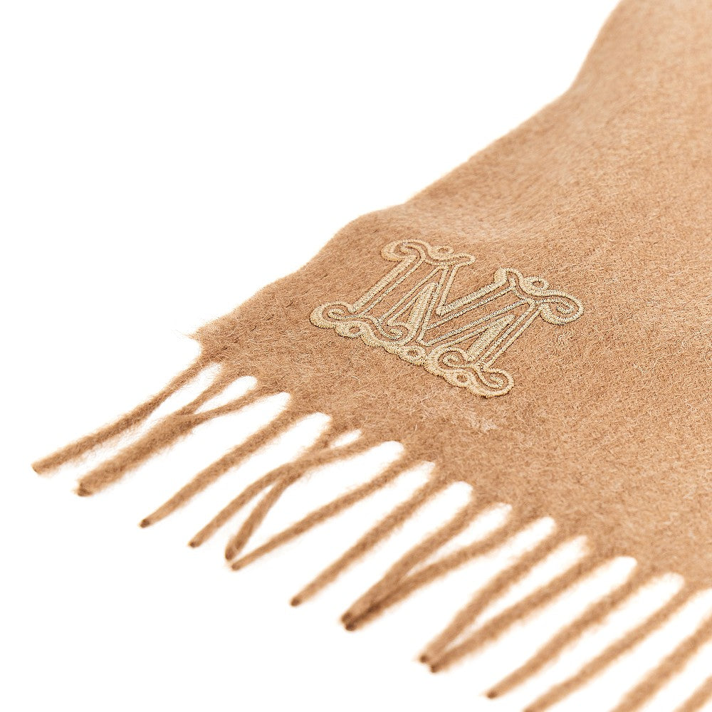 Max Mara Monogram embroidery cashmere scarf
