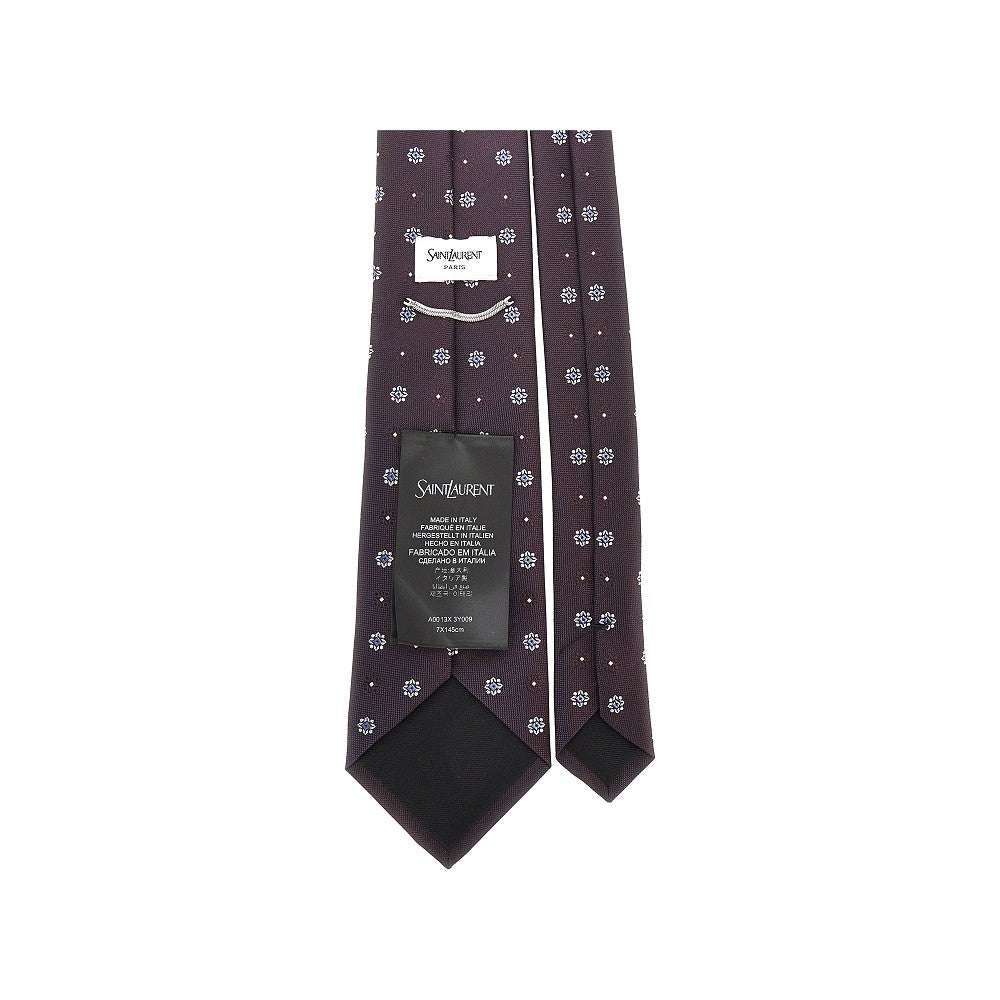 Saint Laurent Silk jacquard necktie