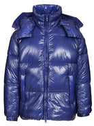 Diesel Quilted Taslan Down Jacket With Viraloff® Treatment - Blue