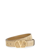 Valentino Garavani "Vlogo Signature" Belt - Beige