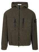 Stone Island Organic Cotton Ripstop Hooded Overshirt - Grey